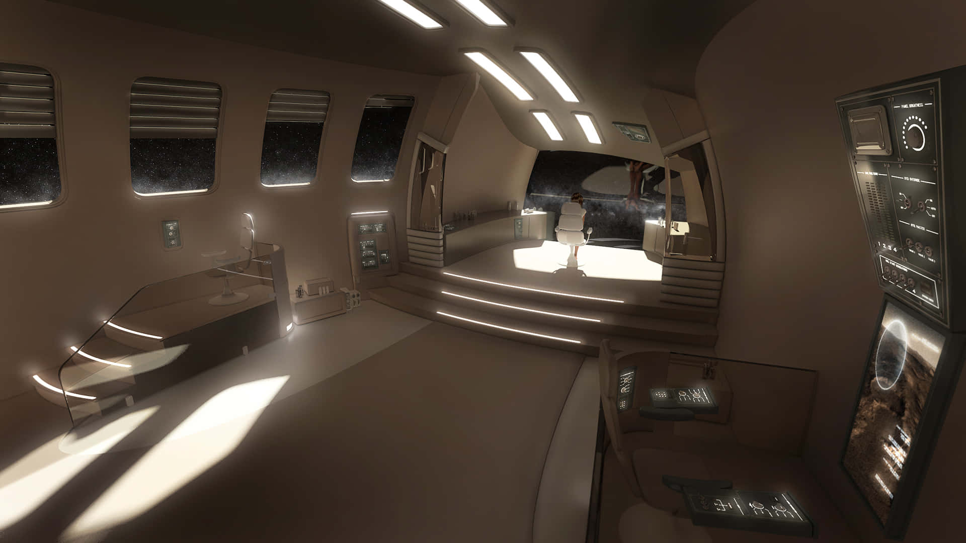 Futuristic Spaceship Command Bridge.jpg Wallpaper