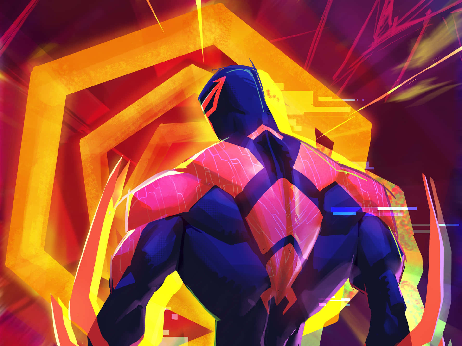 Futuristic Spider Hero Artwork Wallpaper