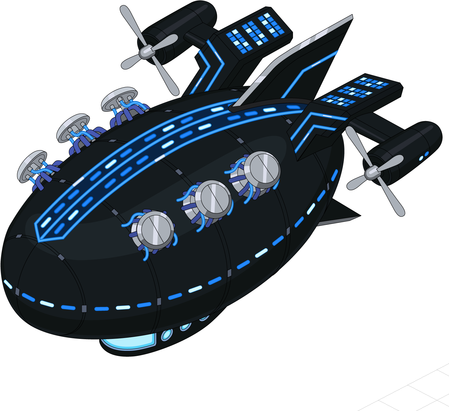 Futuristic Submarine Vessel PNG