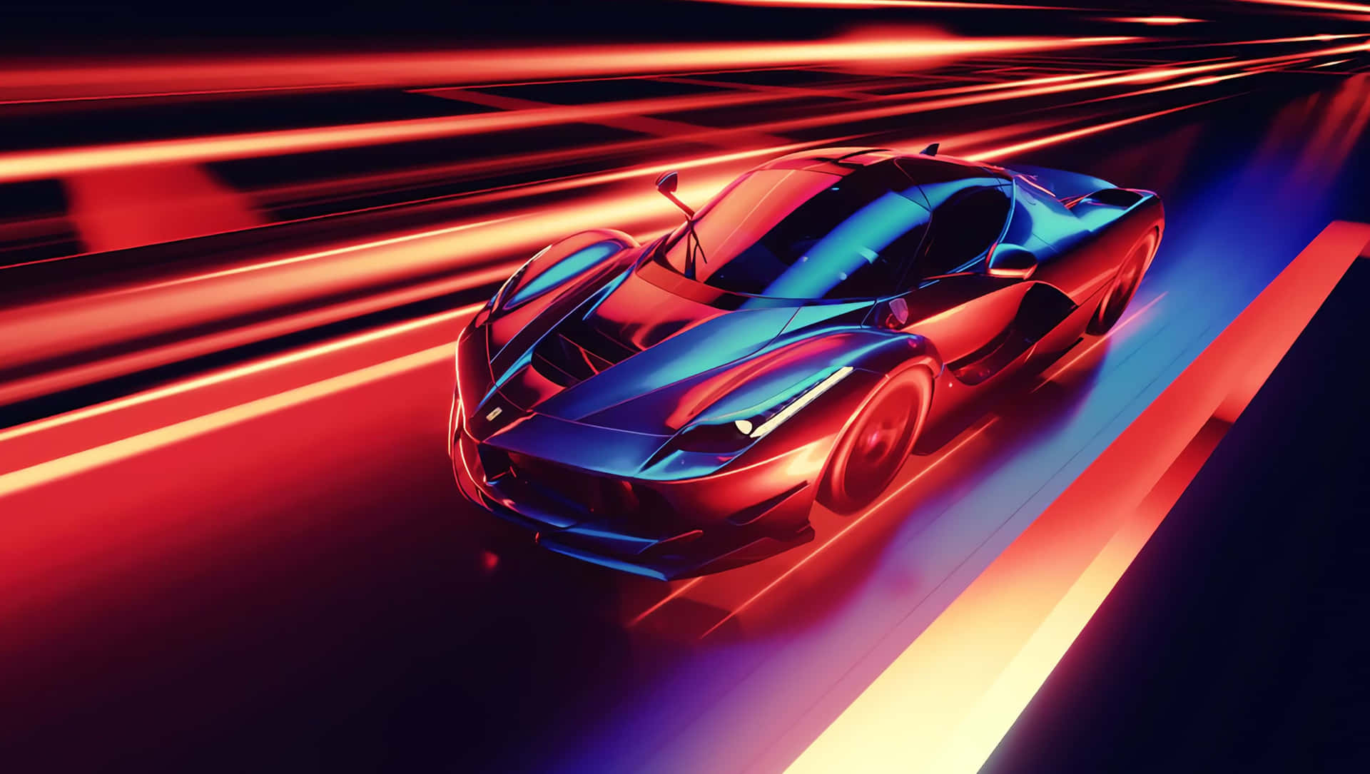 Futuristic Supercar Speed Blur Wallpaper