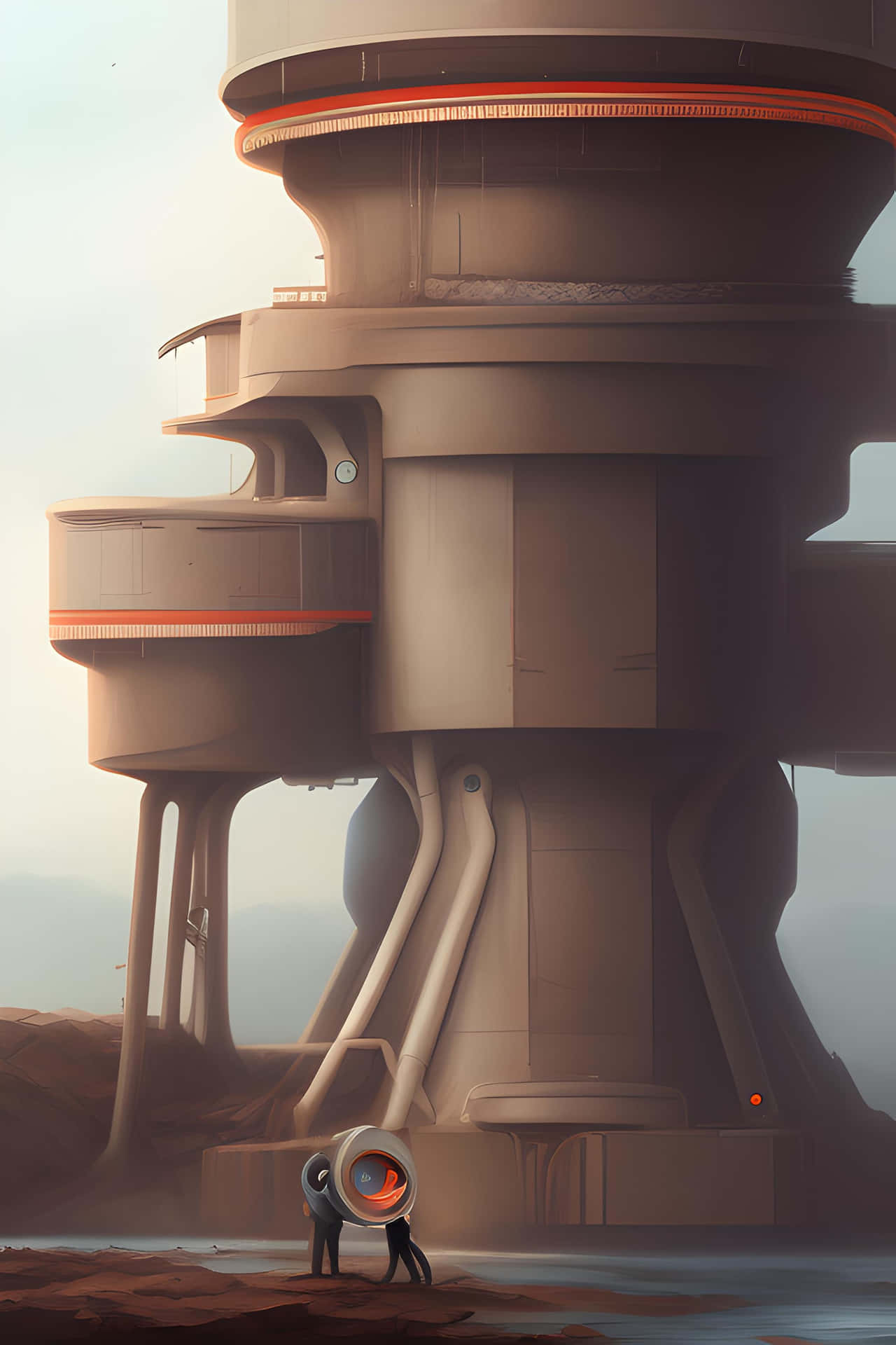 Futuristic_ Titan_ Observatory Wallpaper
