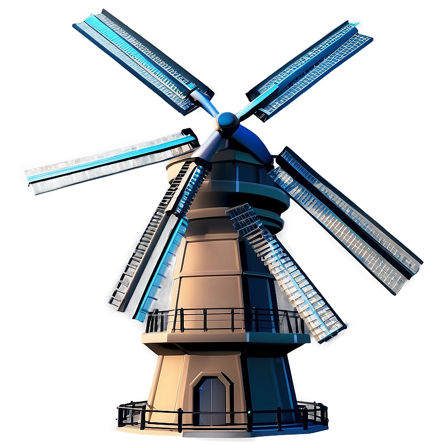 Futuristic Windmill Concept Png Ufu PNG