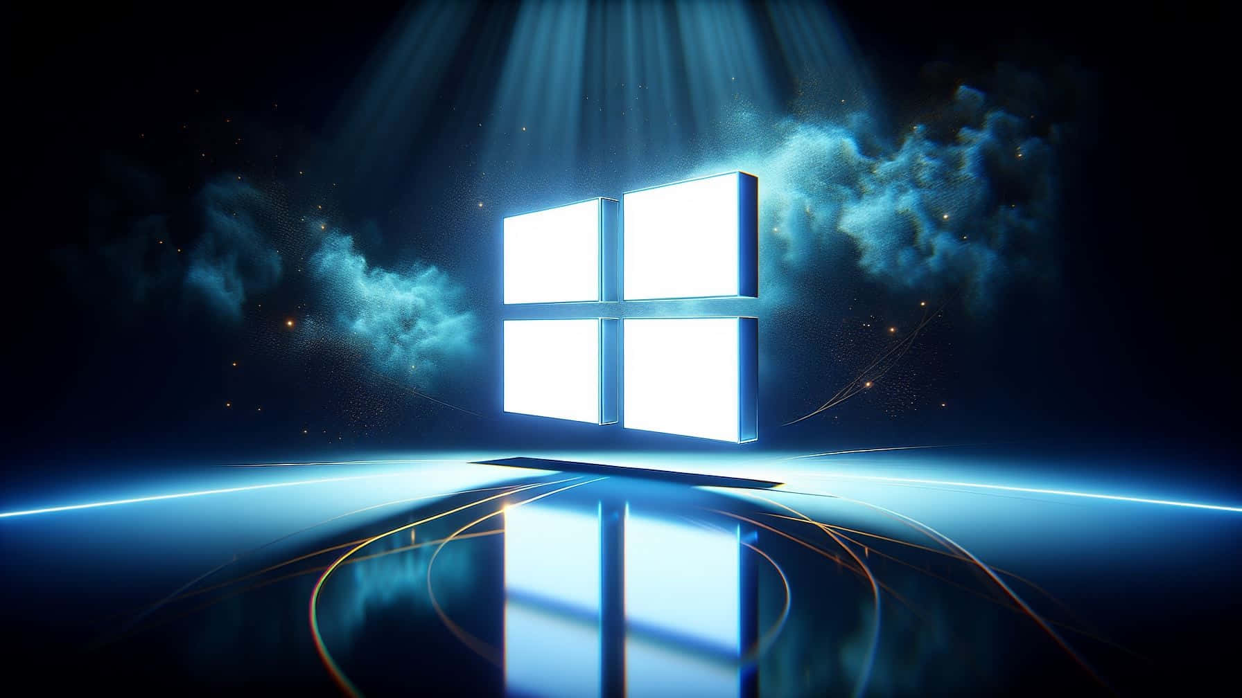 Futuristic Windows Logo Reveal Wallpaper