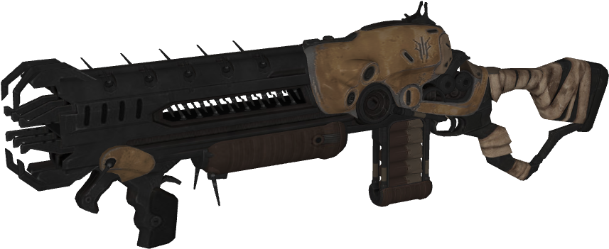 Futuristic Wolf Emblem Gun PNG