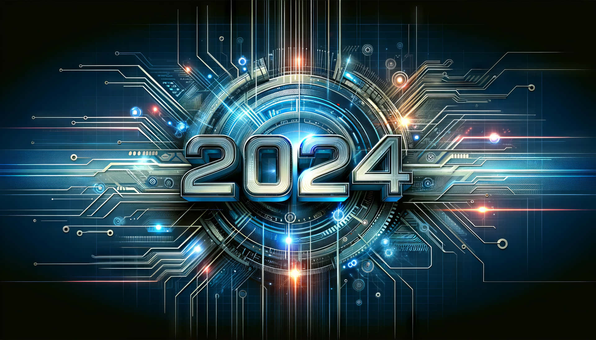 Futuristic2024 Cyber Digital Background Wallpaper