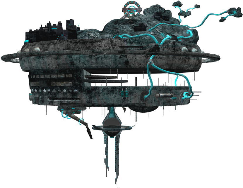 Futuristic_ City_ Spaceship PNG