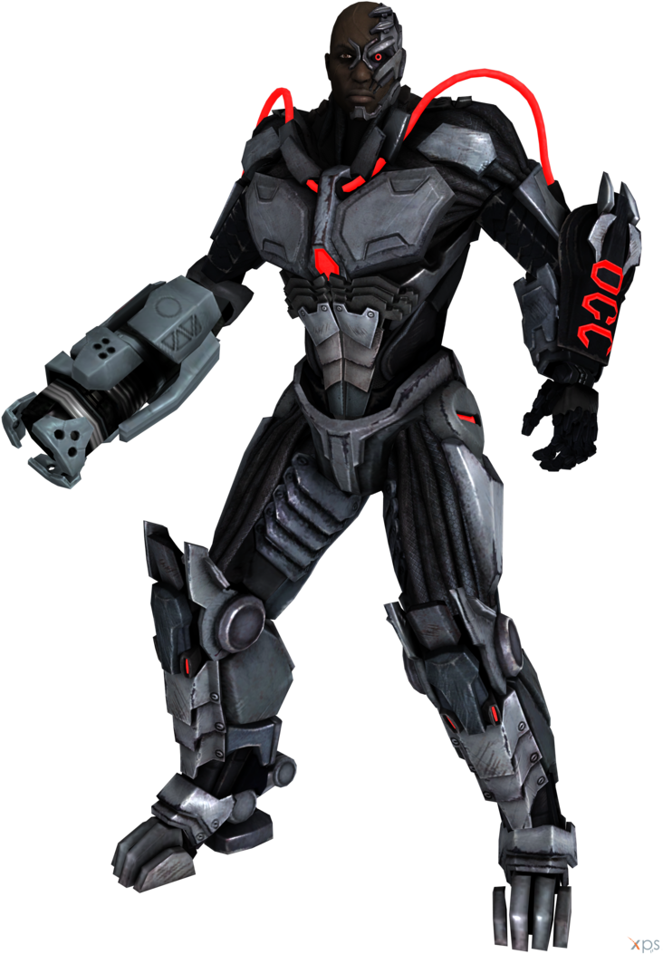 Futuristic_ Cyborg_ Character_ Pose PNG