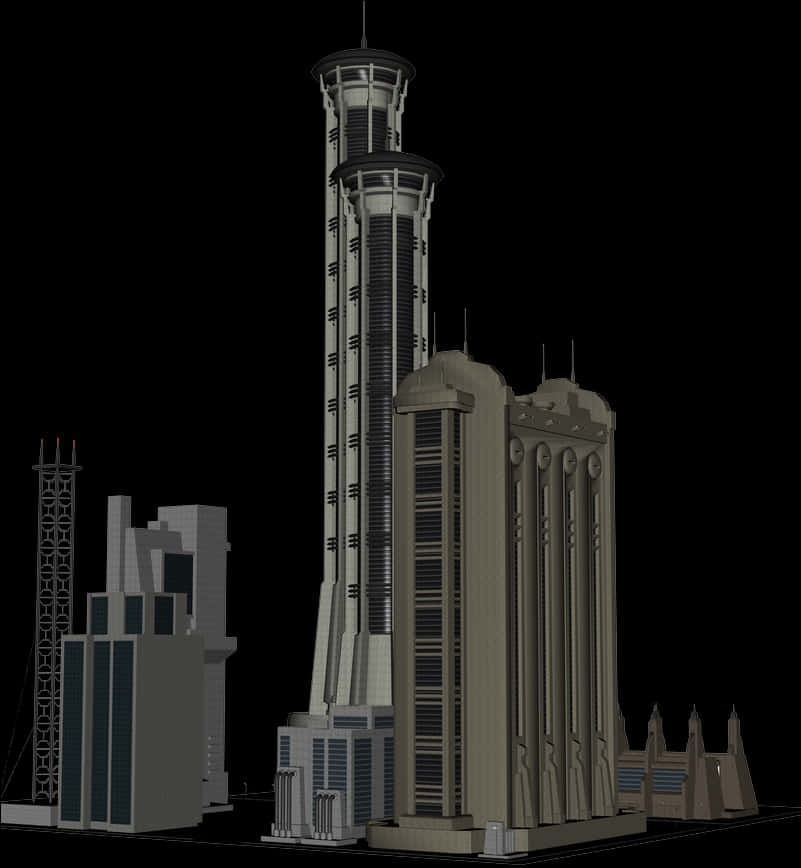 Futuristic_ Skyscrapers_ Render PNG