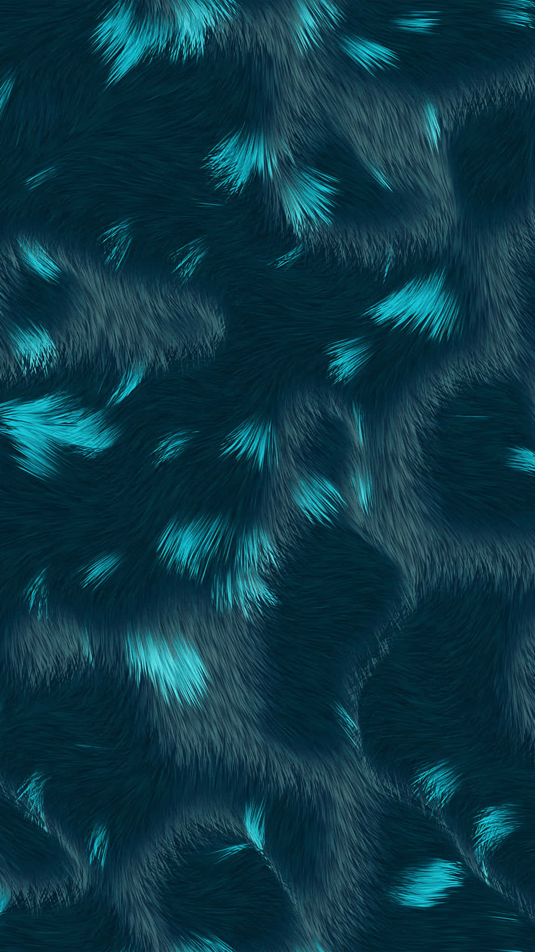 Fuzzy Blue Feathers Wallpaper