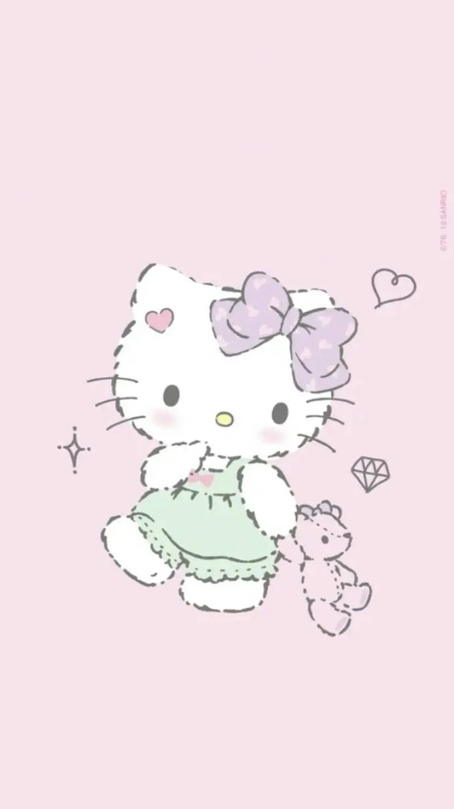 Fuzzy Cartoon Hello Kitty PFP Wallpaper