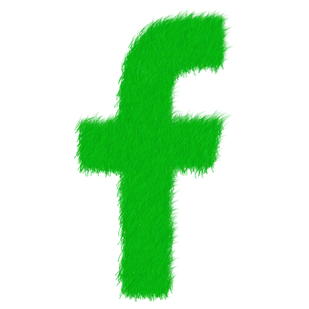 Fuzzy Green Facebook Logo PNG