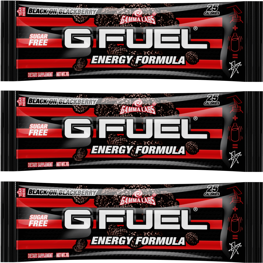 G Fuel Blackon Blackberry Energy Formula Packaging PNG