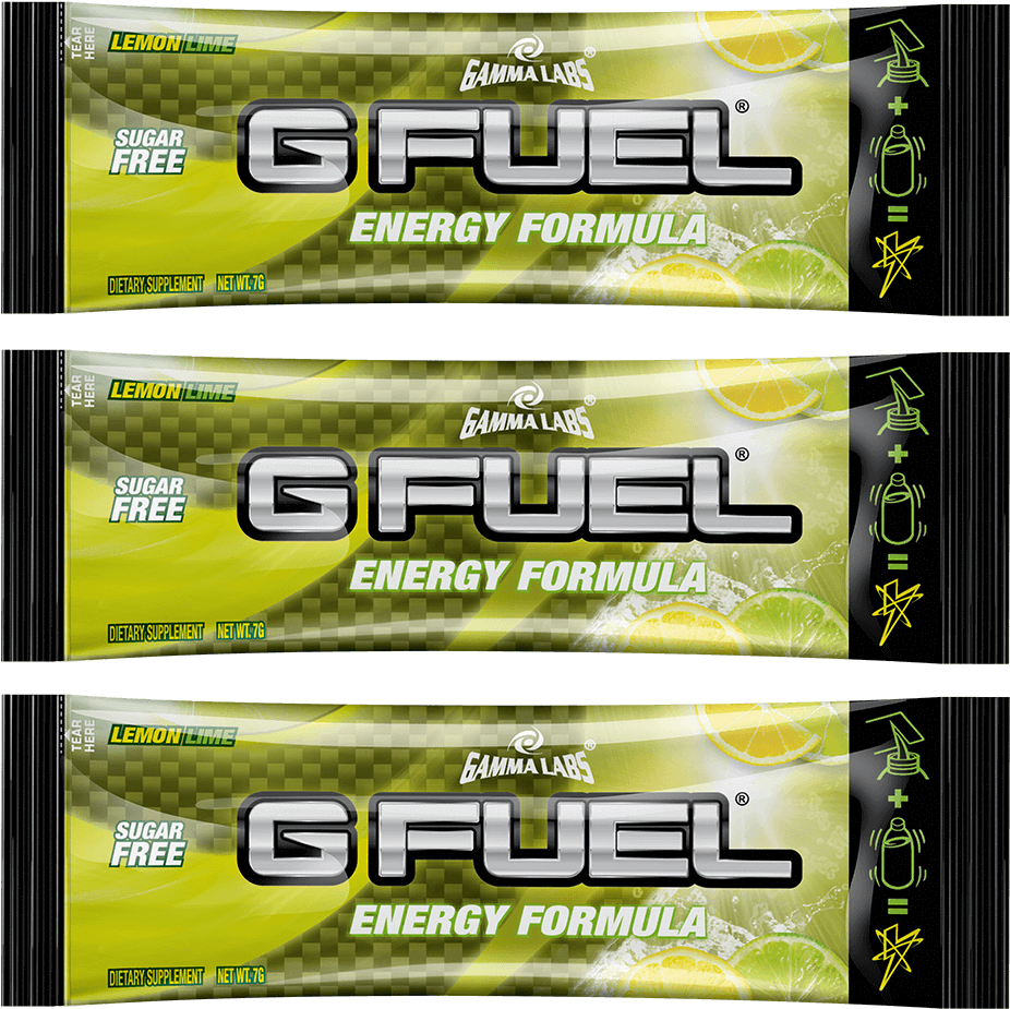 G Fuel Lemon Lime Energy Formula Packaging PNG
