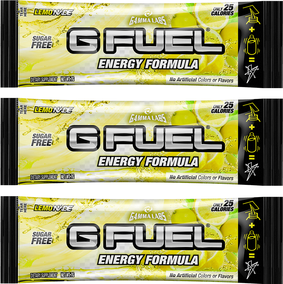 G Fuel Lemonade Energy Formula Packets PNG