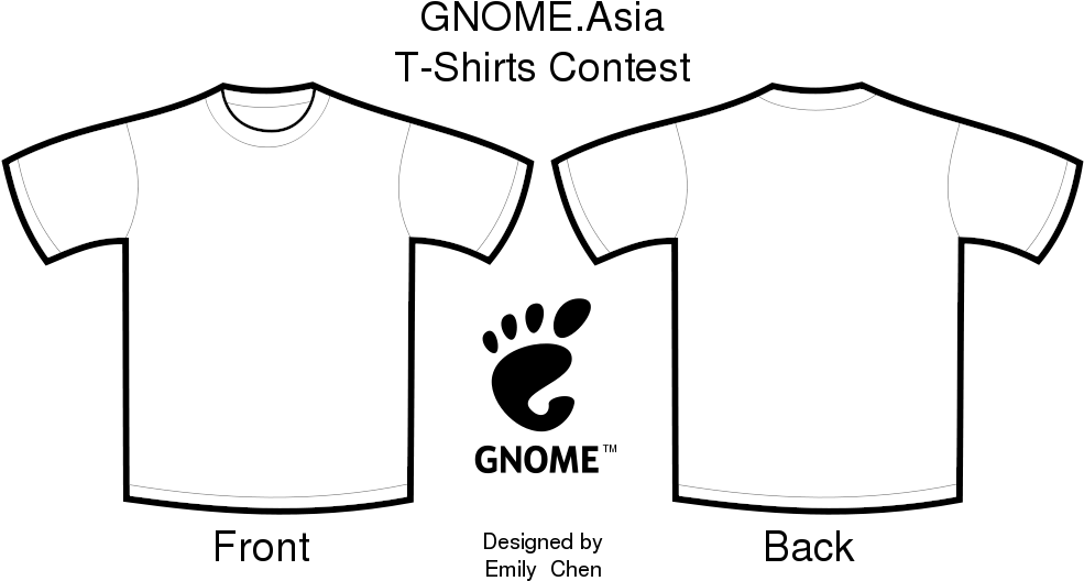 G N O M E Asia T Shirt Contest Template PNG