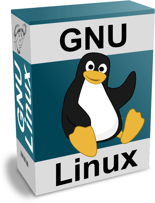 G N U Linux Box Artwith Tux Penguin PNG