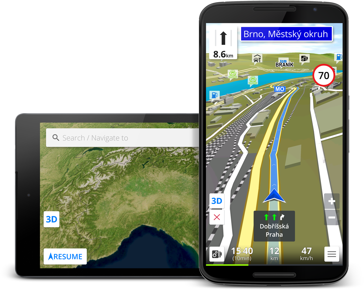 G P S Navigation Devices Displaying Mapand Route PNG
