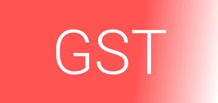 G S T Logo Simple Red Background PNG