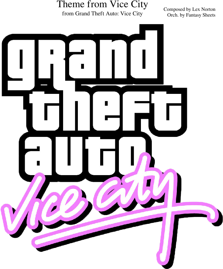 G T A Vice City Logo PNG