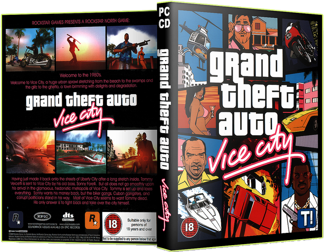 G T A Vice City P C Game Cover PNG