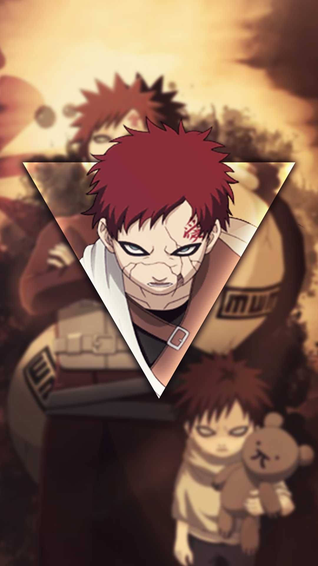 Et billede af en animekarakter med rødt hår Wallpaper