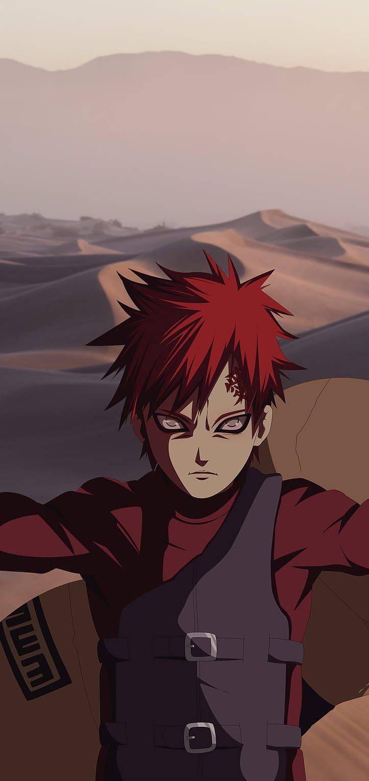 En rødhåret dreng i en ørken landskab Wallpaper