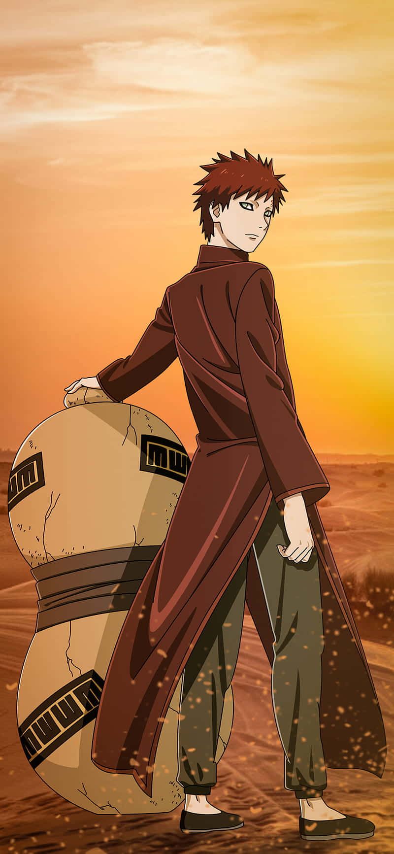 Gaara af Sandet i Naruto anime Wallpaper