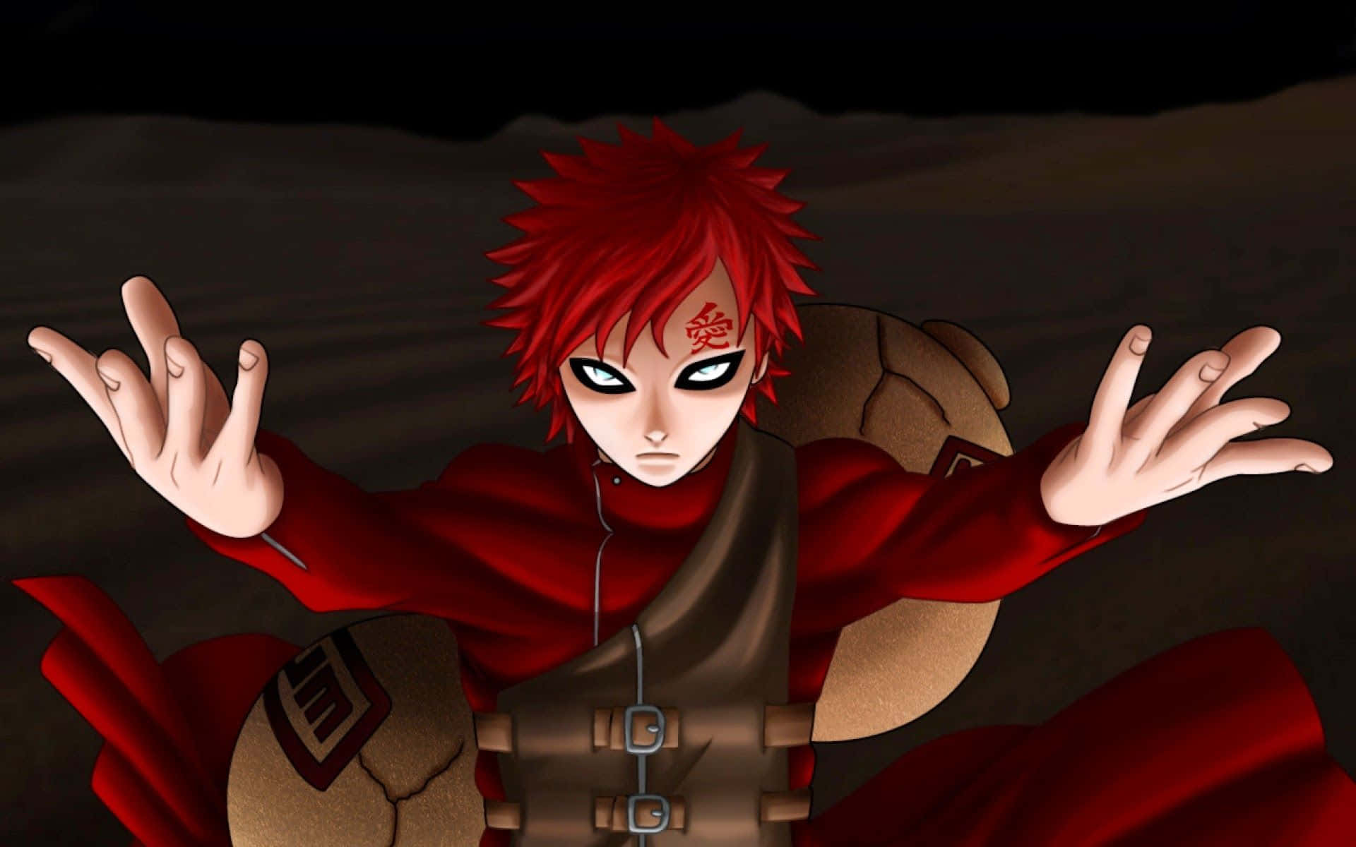 Gaara Red Hand Gesture Naruto Anime Wallpaper
