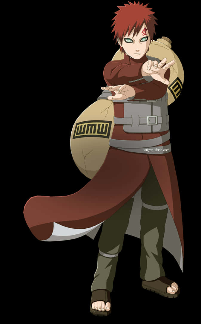 Gaara Naruto Anime Character PNG