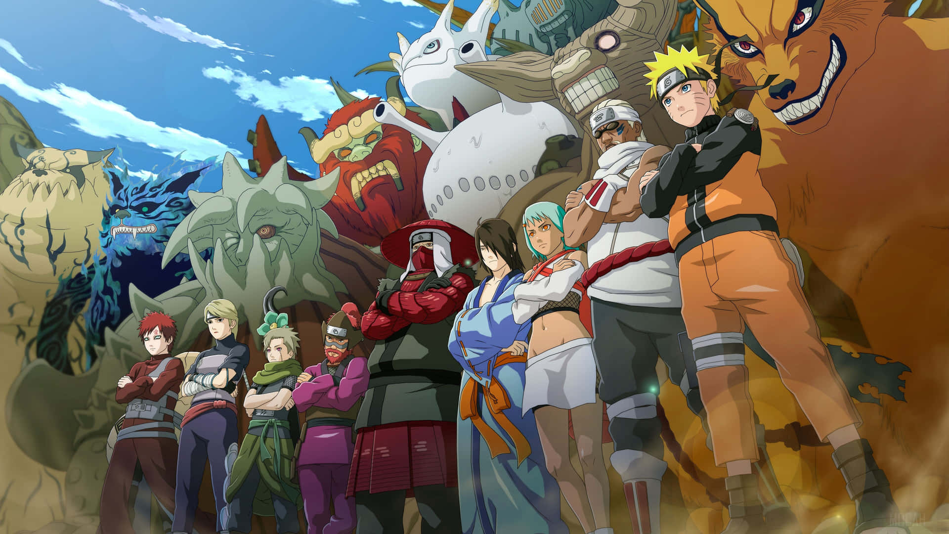 Gaara in his Full Naruto Shippuden Glory Wallpaper