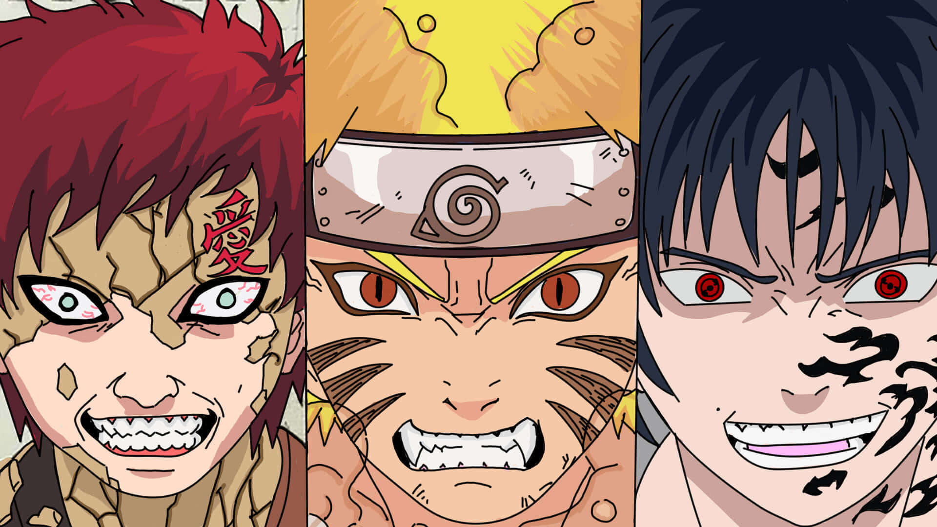Gaara Naruto Sasuke Ultimate Power Anime Wallpaper