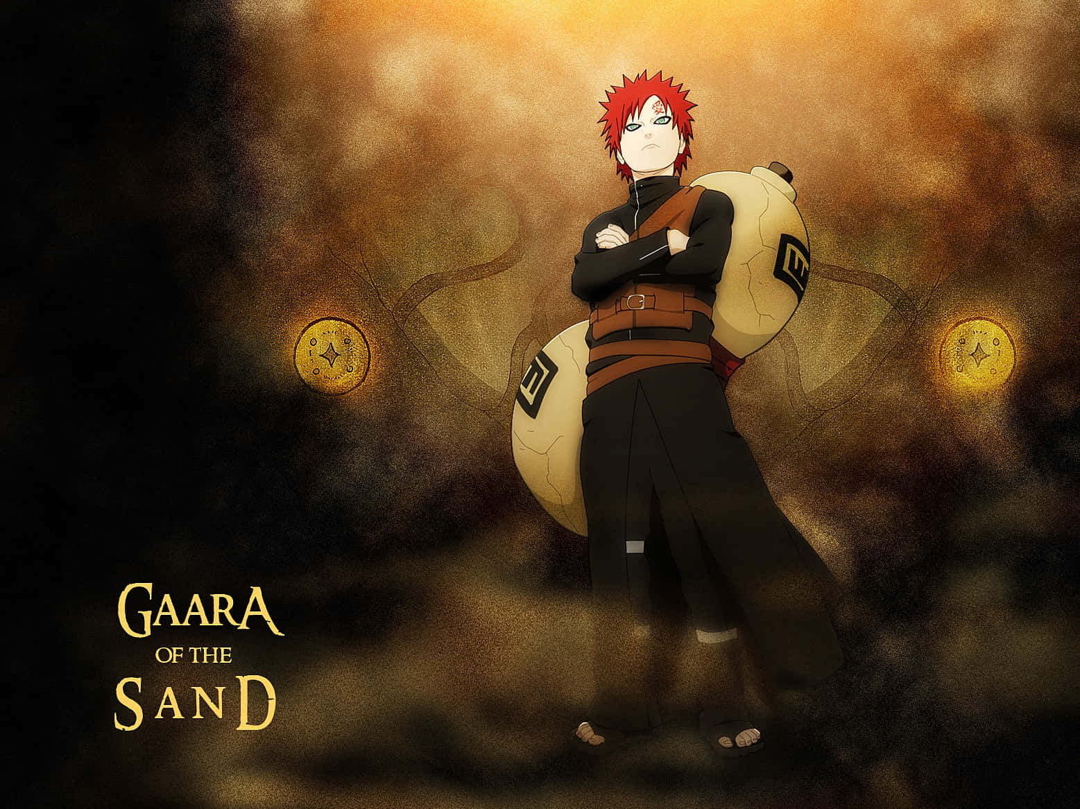Gaara Naruto Anime Sowrd And Sand Wallpaper