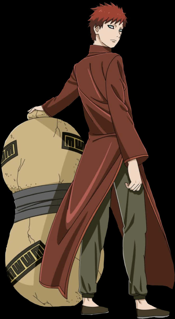 Download Gaara Standing With Gourd | Wallpapers.com