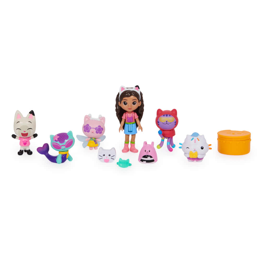 Gabby Dollhouse Character Toys Collection Wallpaper