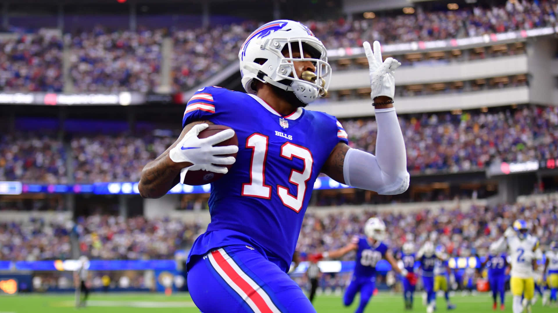 Gabe Davis Buffalo Bills Viering Achtergrond