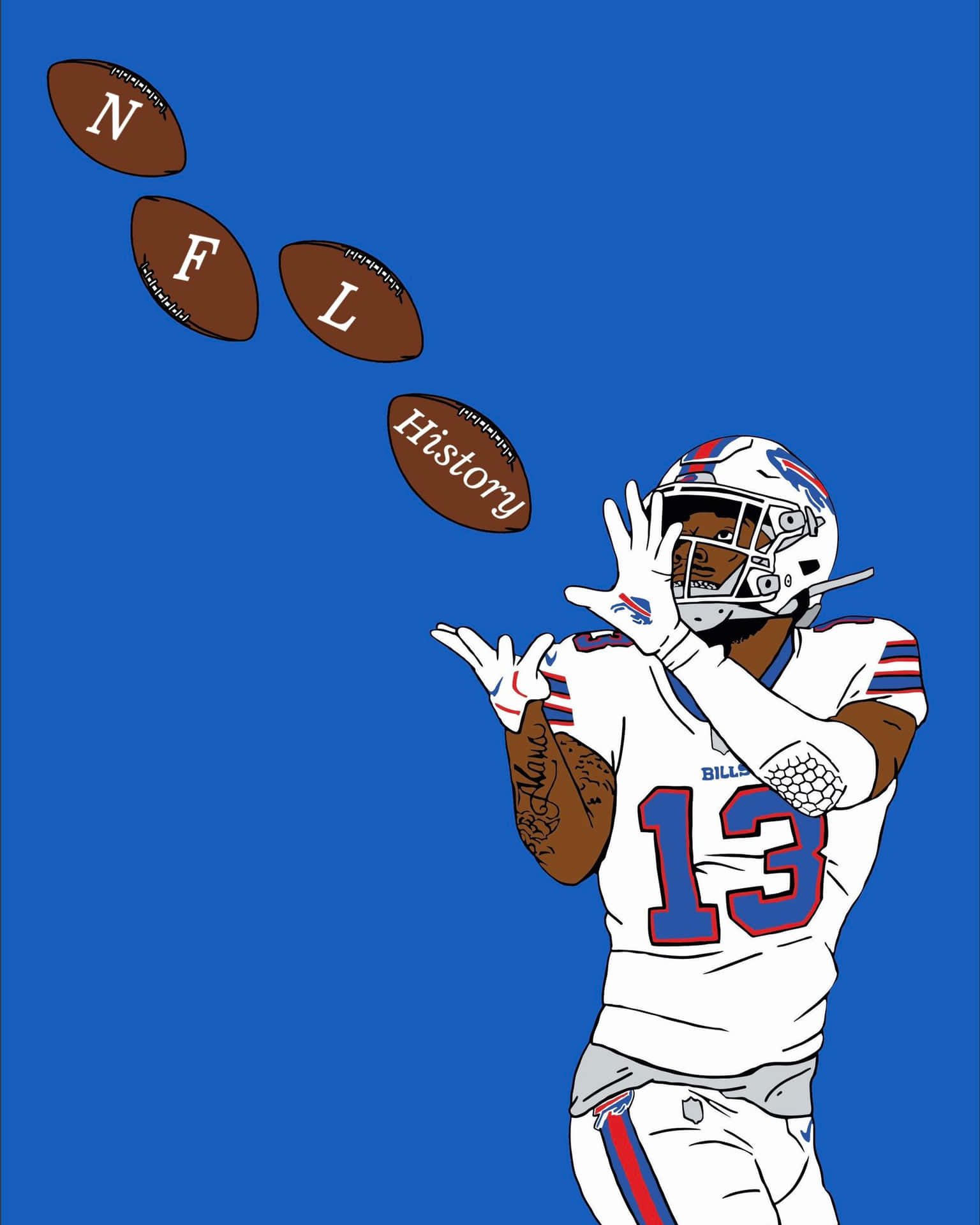 Gabriel Davis Buffalo Bills Illustration Wallpaper