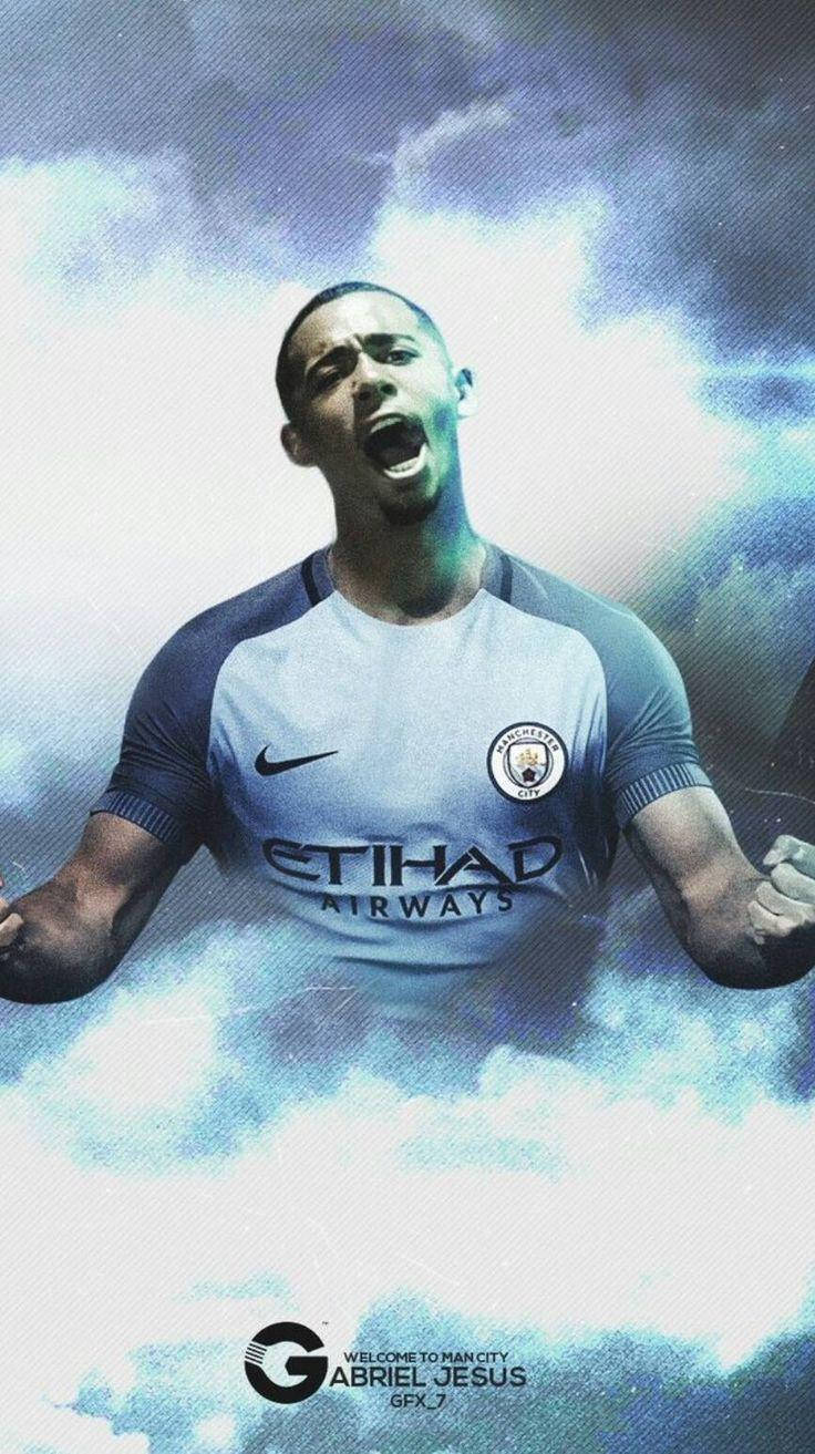 Gabriel Jesus Surrounded By White Fog Wallpaper