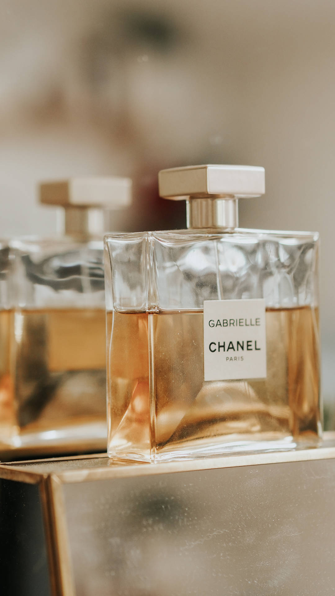 Gabrielle Chanel Perfume Mirror Reflection Background