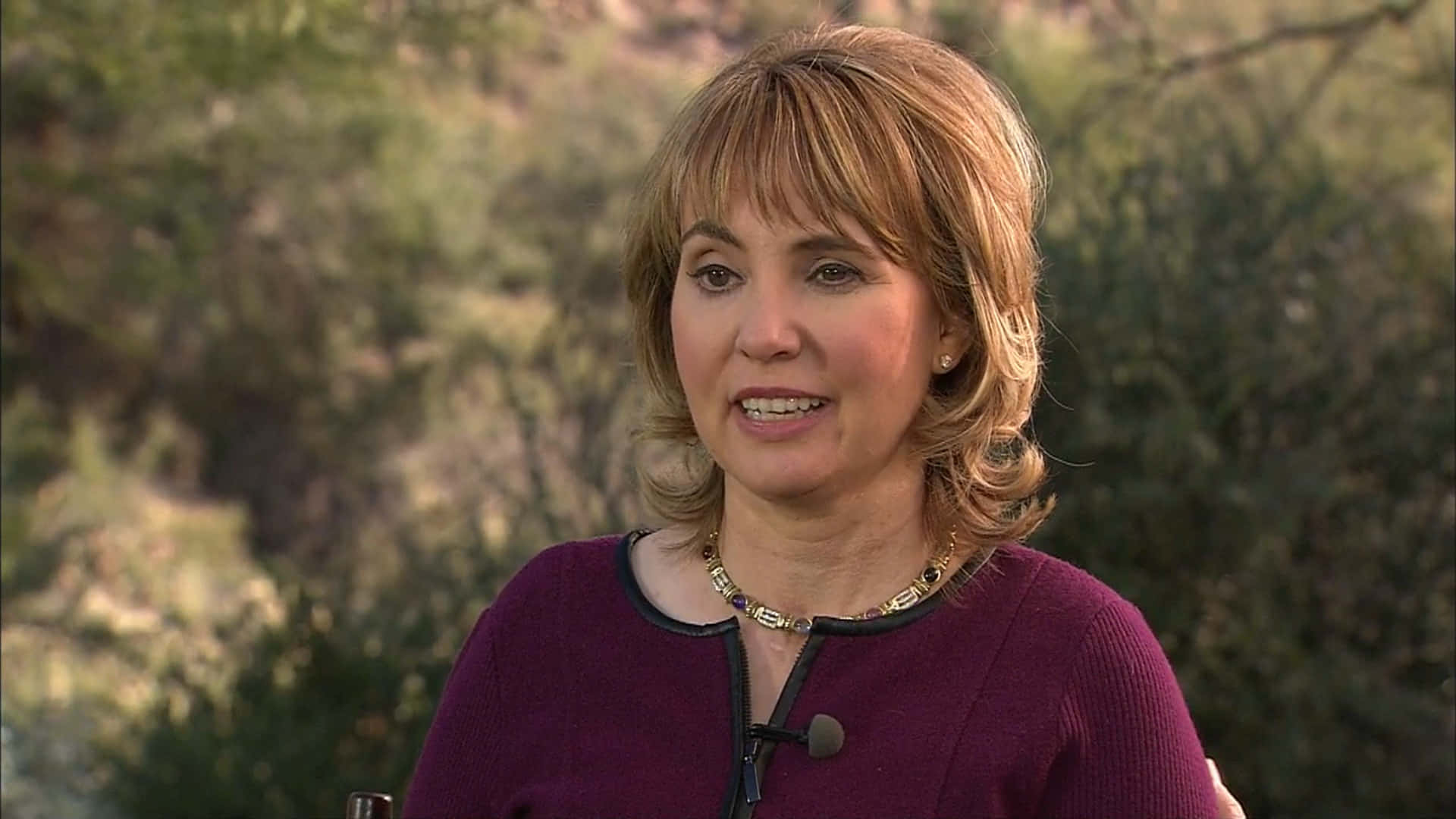 Gabrielle Giffords Speaking At An Event Wallpaper