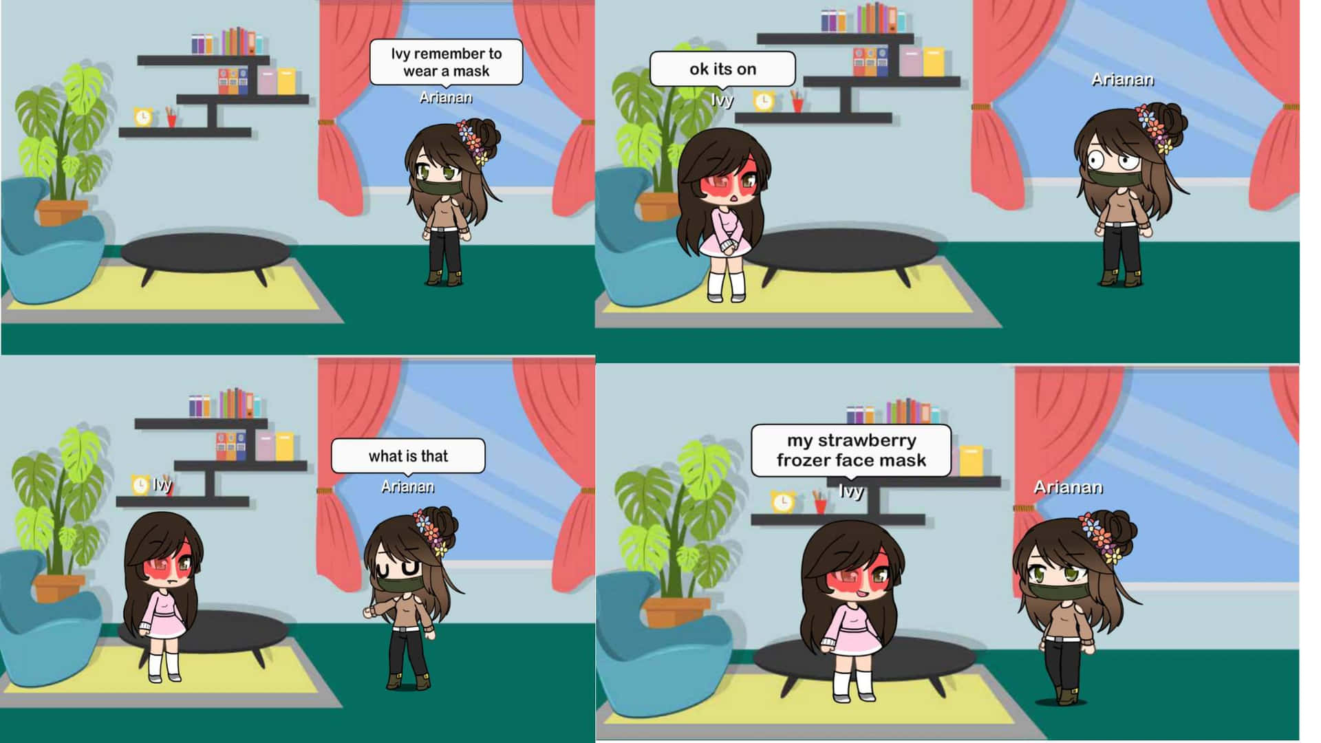 A Comic Strip Showing Different Stages Of A Girl's Life Wallpaper