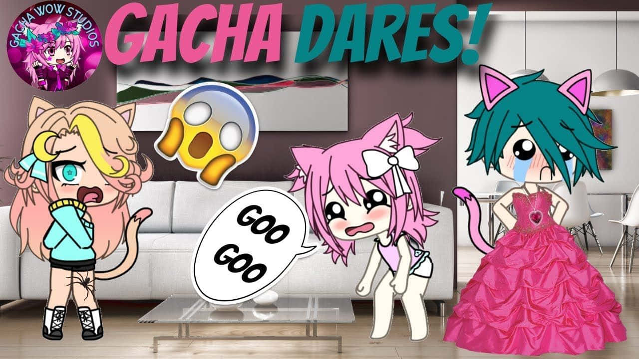 Laughing out Loud with Gacha Life Friends Wallpaper