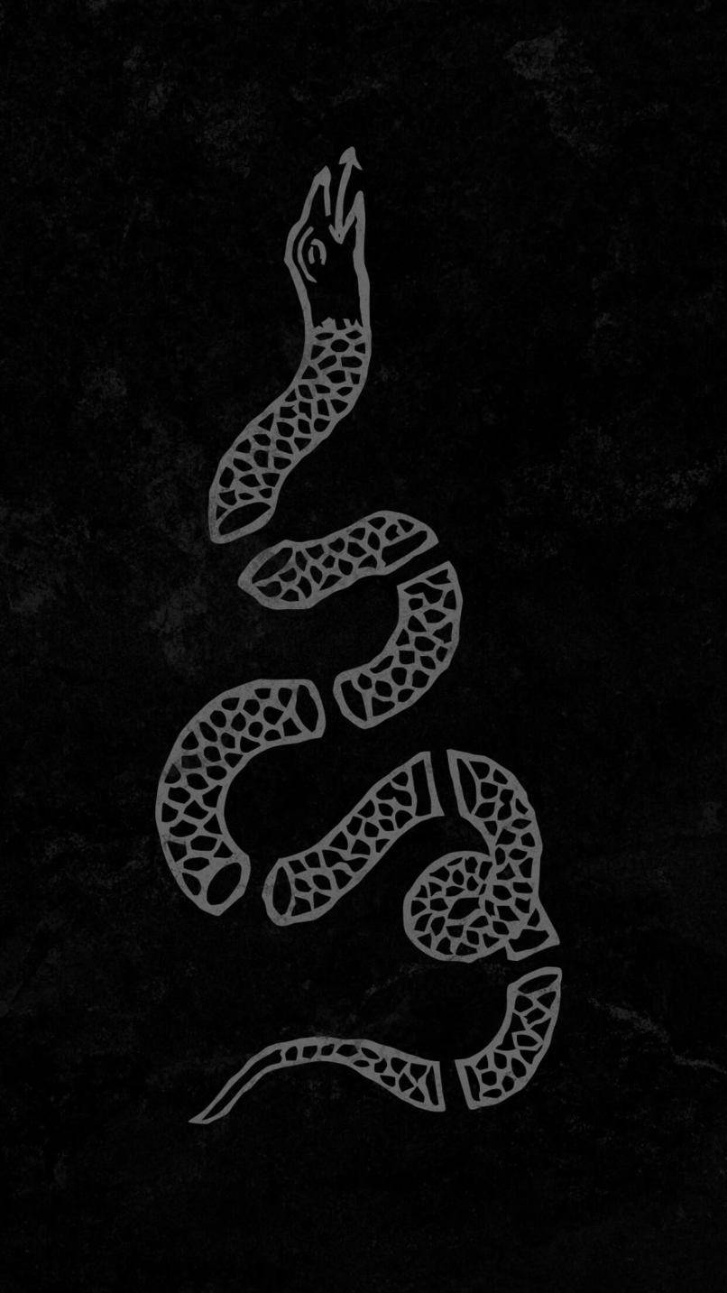 Bandieradi Gadsden Serpente A Sonagli, Ritratto Nero Sfondo