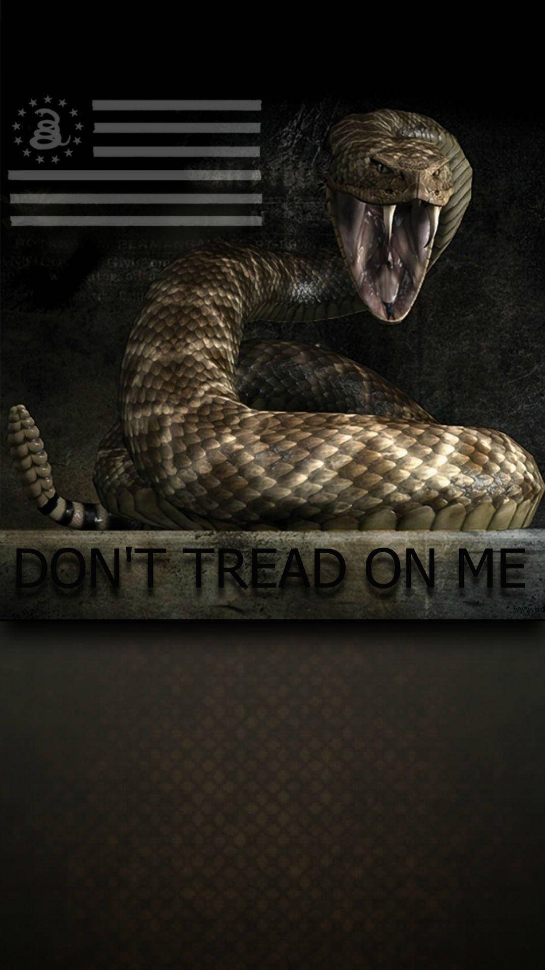 Gadsden Flag Snake Portrait Wallpaper