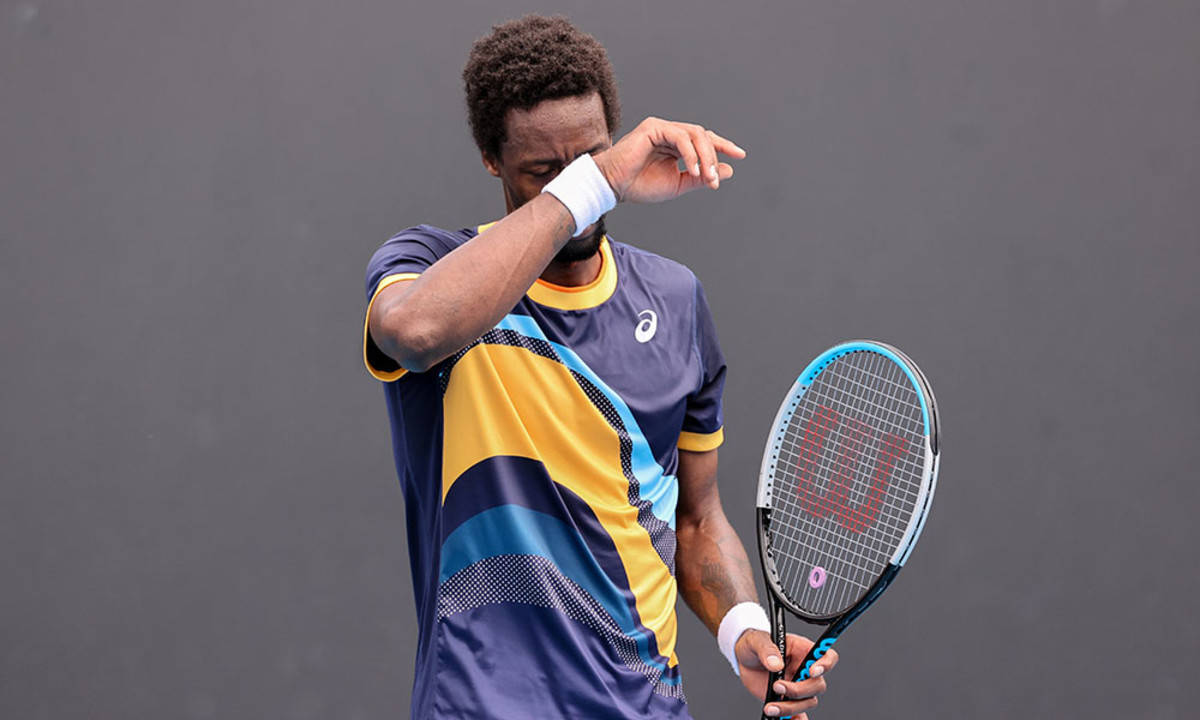Gael Monfils Wiping His Face Wallpaper