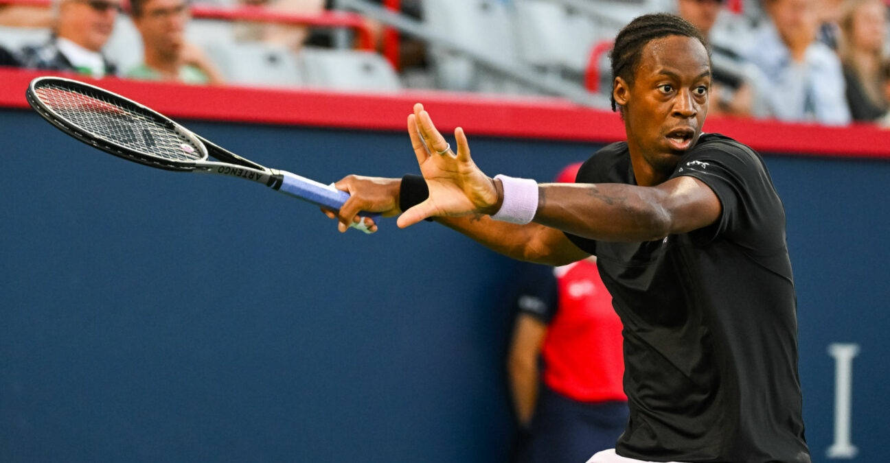 Gael Monfils With Arms Extended Wallpaper