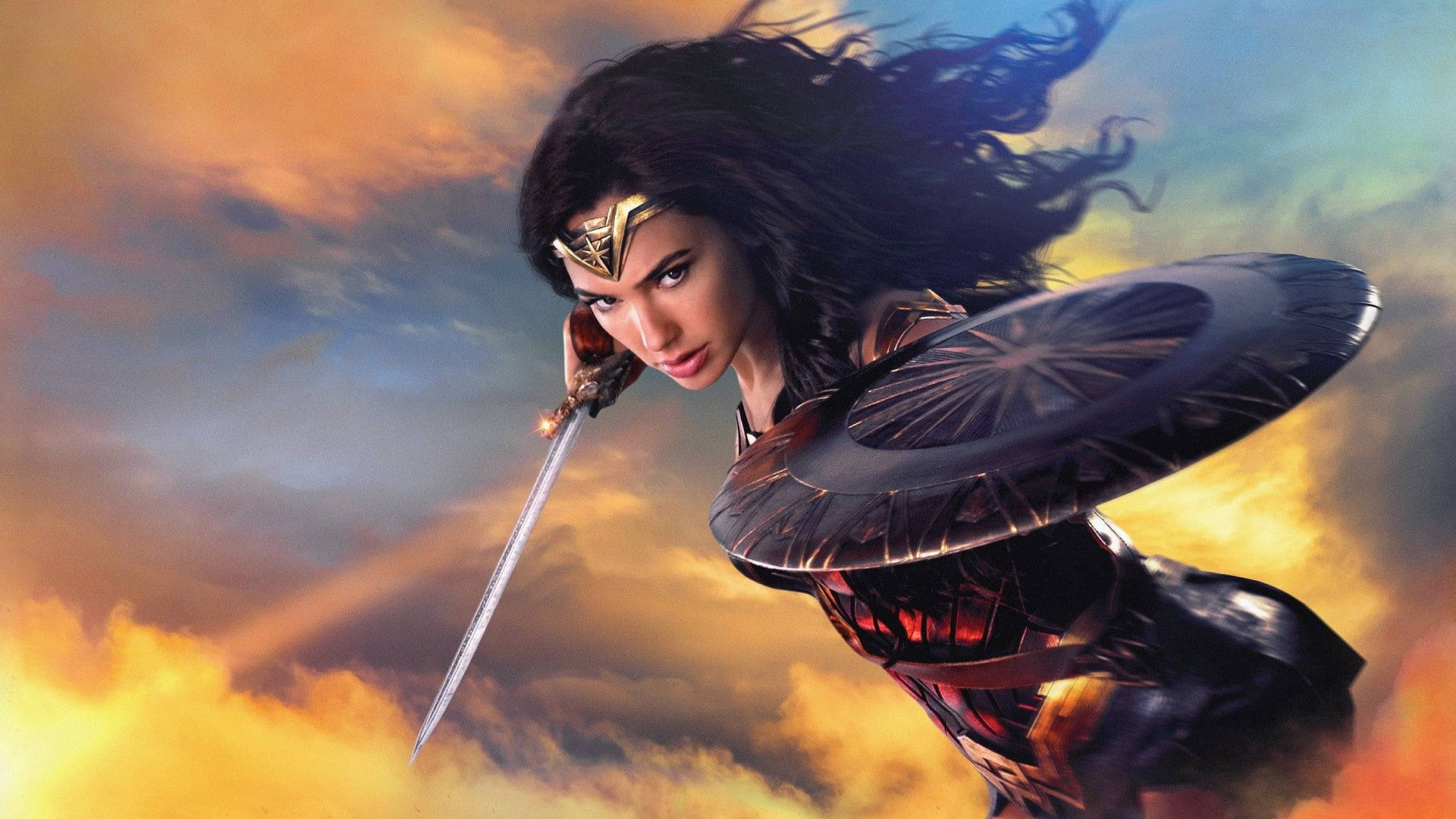 Gal Gadot Fierce Wonder Woman Wallpaper