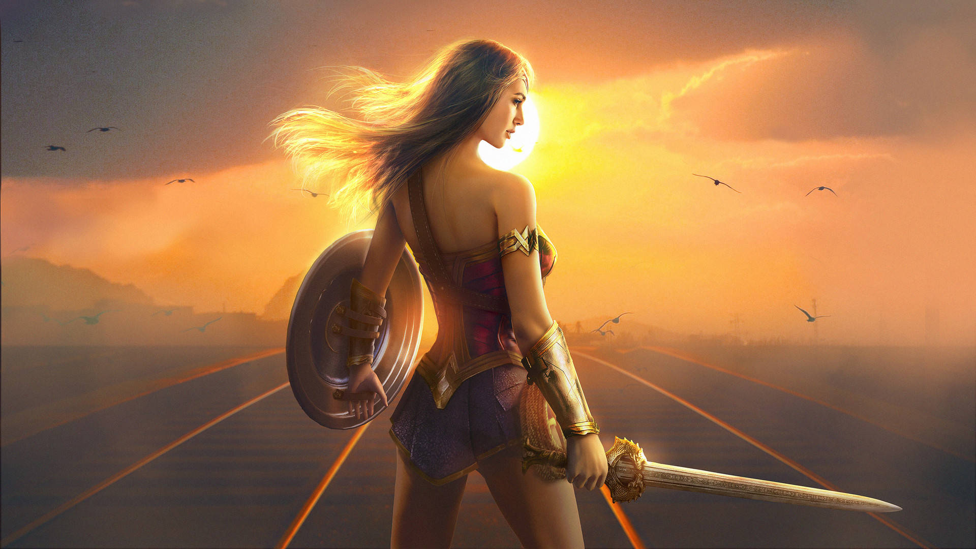 Gal Gadot Wonder Woman Superhero Wallpaper