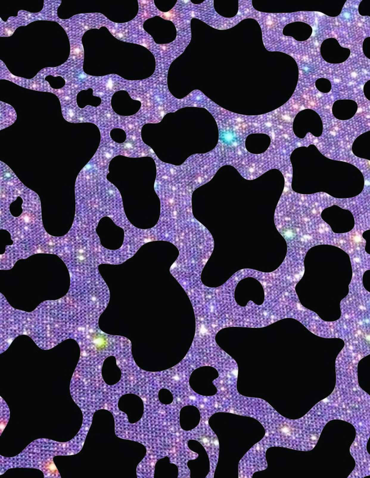 Galactic Cow Print Pattern Wallpaper