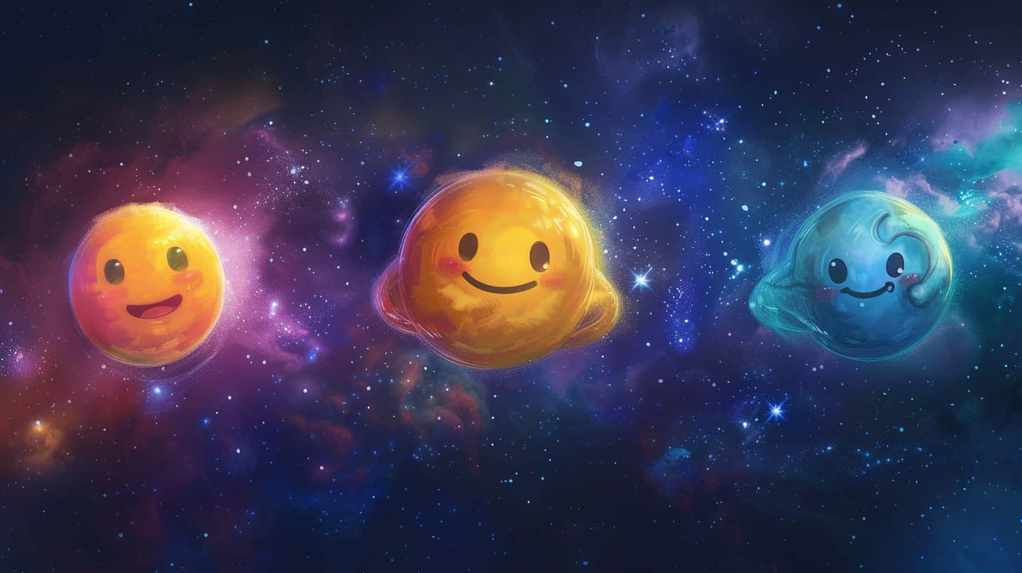 Galactic Emoji Adventure Wallpaper