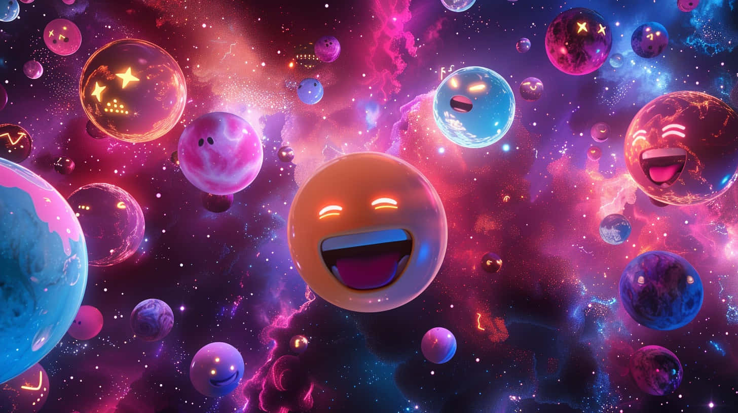 Galactic Emoji Adventure Wallpaper